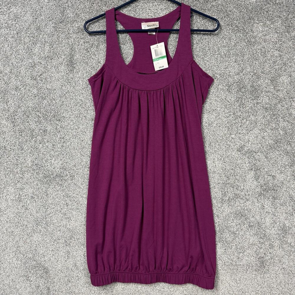 Belle Du Jour Dress L Racerback Bubble Hem Tank Casual Summer Boho Indie Sleaze